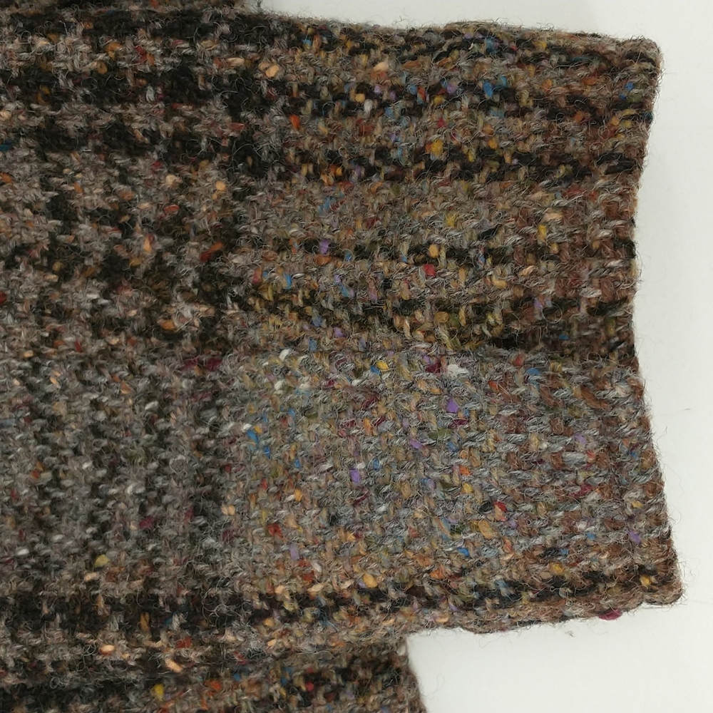 Donegal Ireland Woven Wool Jacket Neutral Plaid Irish Handcrafts Quality Natural - Picture 12 of 12